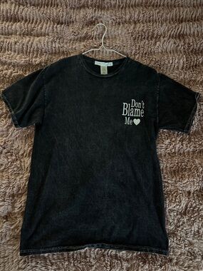 Altar'd State Black 'Don't Blame Me' Graphic Short Sleeve Tee